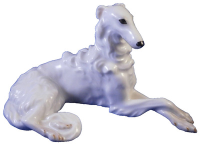 Vintage Augarten Porzellan Dog Borzoi Figurine Wien Österreich