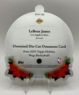 2025-26 Topps Holiday LeBron James Oversized Die-Cut Ornament Card