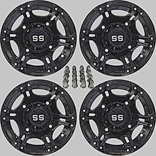 POLARIS SPORTSMAN 570 12" VIPER BLACK ATV / UTV ALUMINUM WHEELS (SET 4) POL3CA