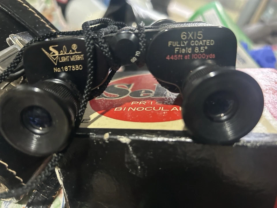 VINTAGE SELSI LIGHTWEIGHT MINI FIELD BINOCULAR 6x15 Opera Glasses Mith Box - Image 2 of 3