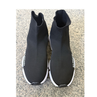 Balenciaga Speed Herren Sneaker Mid Top Slip-On Schwarz/Weiß EU 41