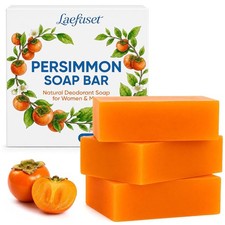 3PCS Persimmon Soap for Body Odor Control Deeply Nourishes Free Shipping