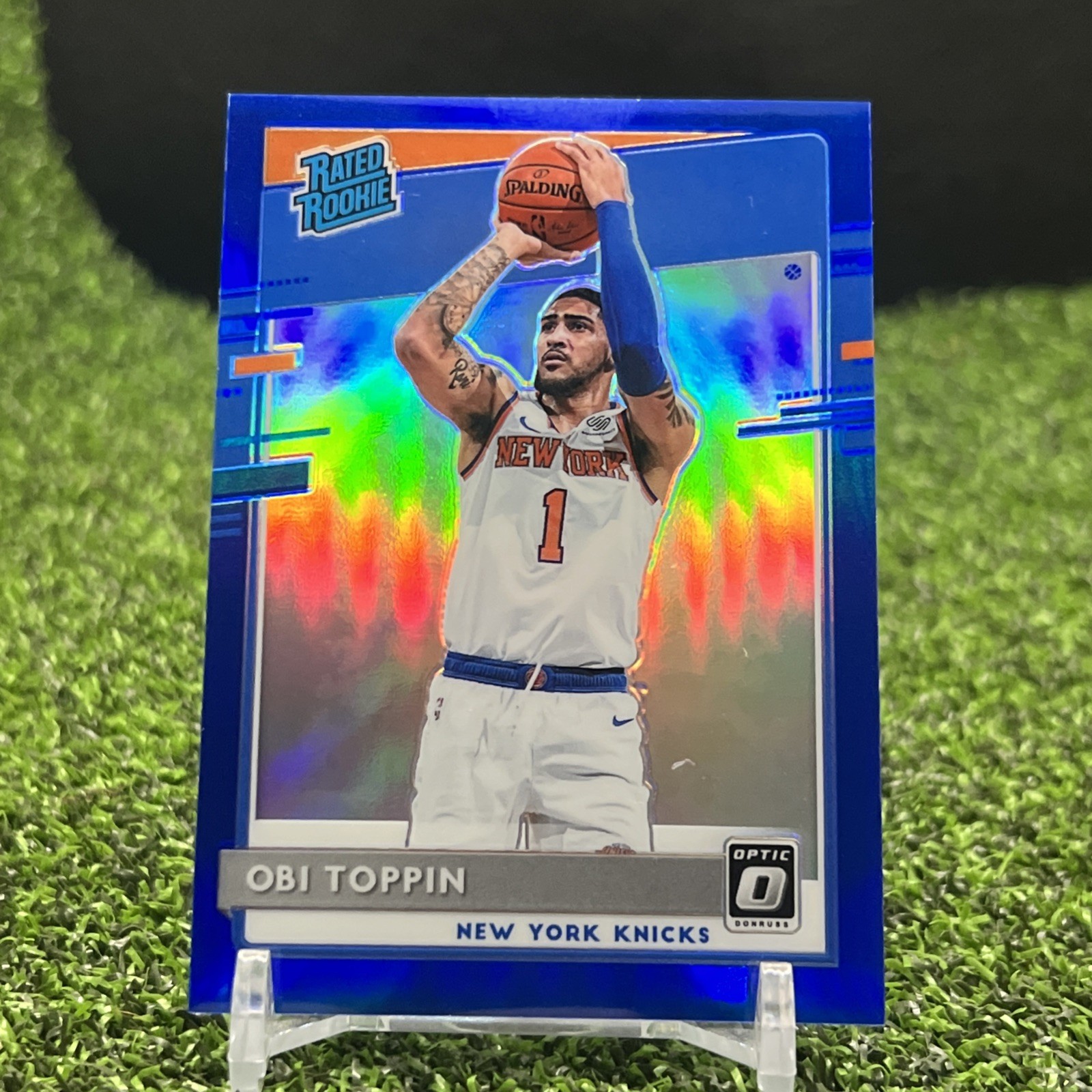 2020-21 Panini Donruss Optic Rated Rookie Silver Holo Prizm #158 Obi Toppin /59 
