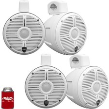 Wet Sounds RECON 6 POD-W 6.5" Towers White Enclosures with White XW Grilles