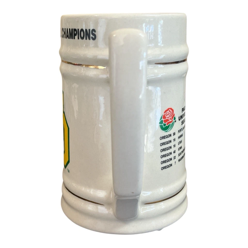 Oregon DUCKS Football 1994 PAC-10 CHAMPIONS Ceramic MUG Tankard 6 "  CUP  - Image 4 of 4