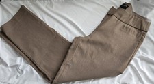 Liz Claiborne Career Slacks Sz 6 Cropped Light Brown Euc Pull On