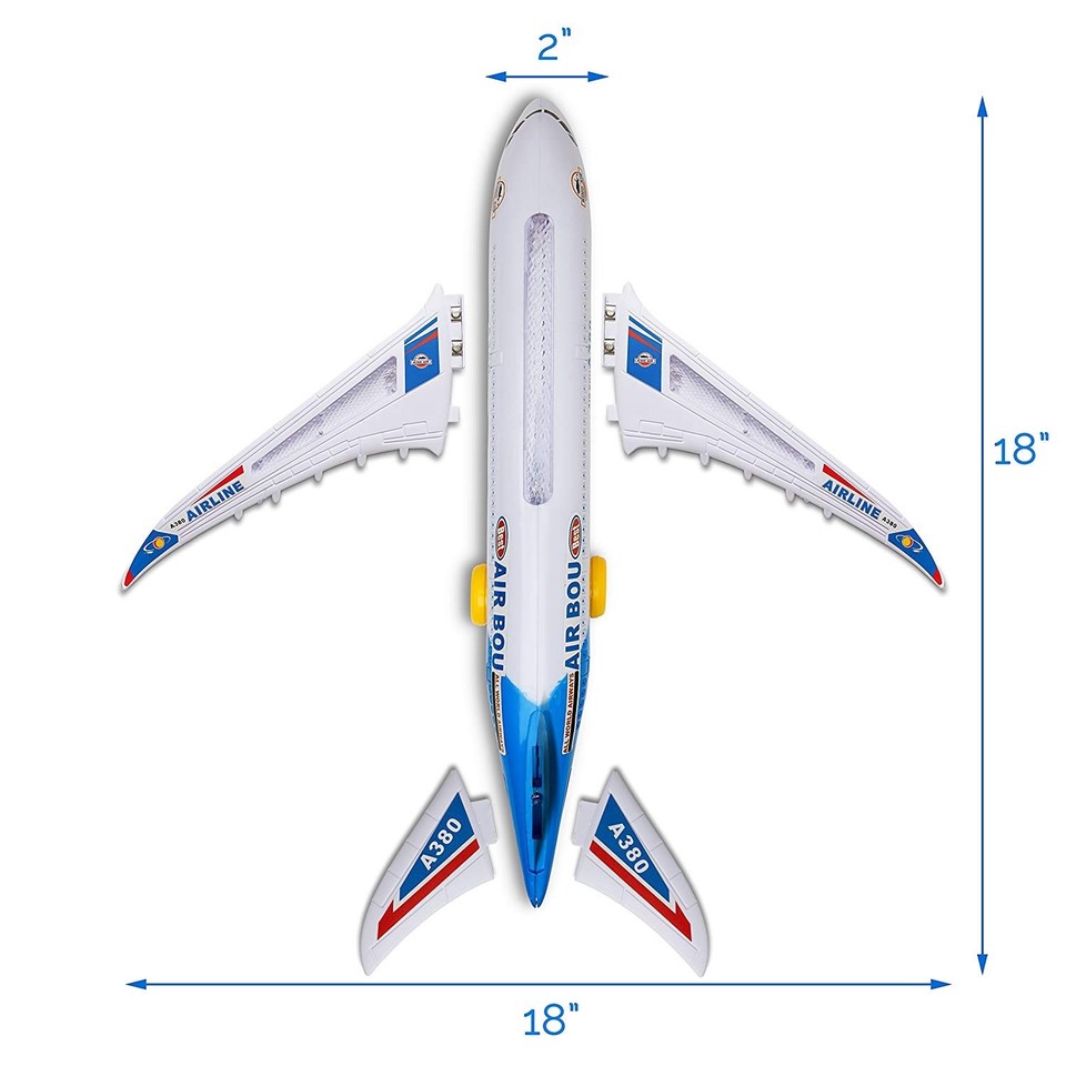 Go Generally Available Bump & Go Aeroplane Airbus A380 Electric Airplane Toy With Lights ...