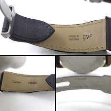 Cartier Watch Ronde Croisiere WSRN0003 SS Fabric/Leather Toile Strap Automatic 5