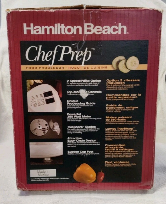 調理器具 en boca 🆕 Vintage Hamilton Beach 70700 7 Cup Food Processor 2 Speed Pulse