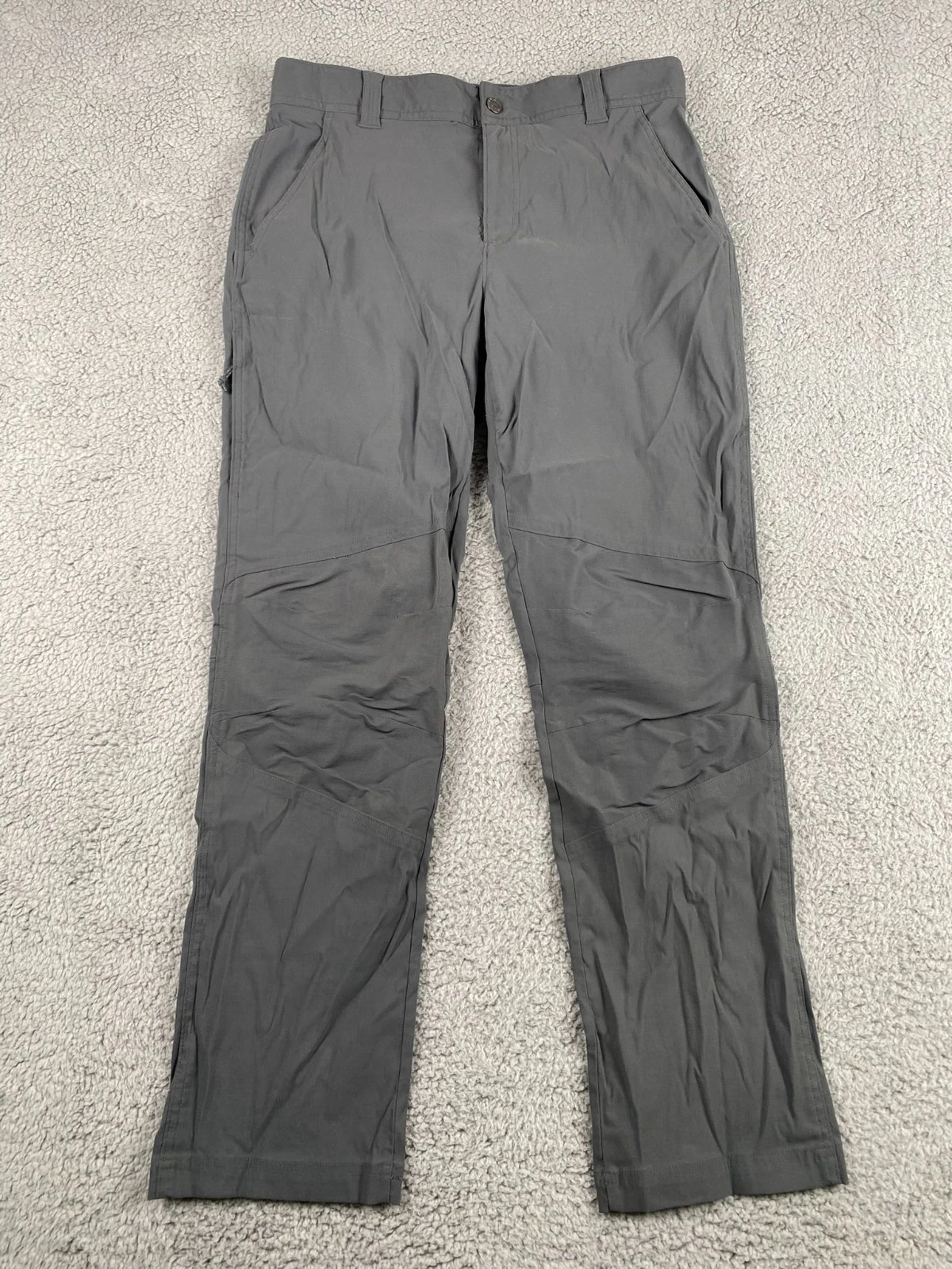 Columbia Royce Peak Pants Mens 36x30 Black Omni Shade Performance Hiking Nylon
