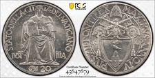 1942 Vatican City Anno IV 20 Centesimi PCGS MS66 Beautiful Superb Gem       4818