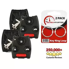 2 New Replacement Entry Key Remote Car Fob Case Shell Fix No Slot for Honda