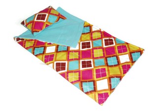 Sleeping-Bag-fits-American-Girl-Dolls-18-inch-Doll-Clothes-Diamond-Print