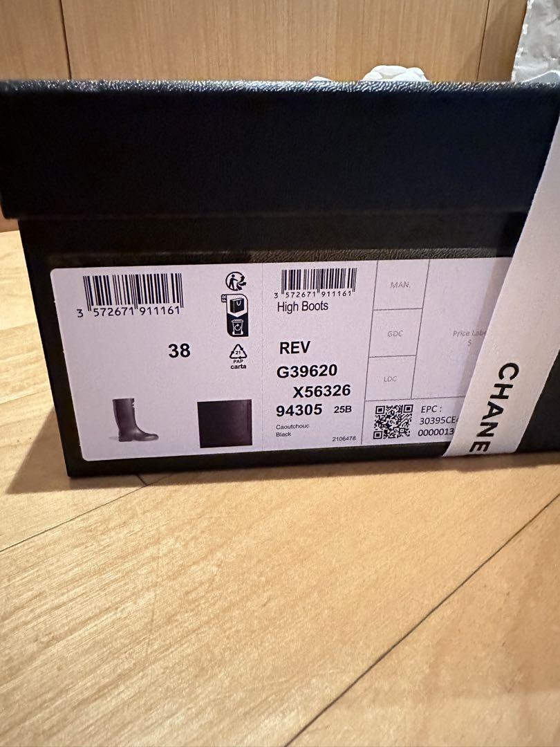CHANEL Rain boots Black Size 38 Unopened All accessories CHANEL Rain boots Black Size 38 Unopened All accessories