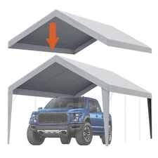 12 x 20 ft Heavy-Duty Carport Replacement Canopy Cover Waterproof (No Frame )