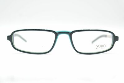 Yobo 9005 Schwarz Gold oval Brille Brillengestell eyeglasses Neu