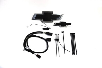 #ad 2015 2020 Chevrolet Tahoe Suburban Illuminated Black Bowtie Emblems 84751544 OEM $369.98