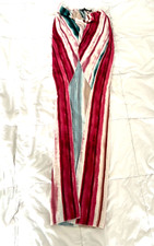 Ladies Maxi Skirt Burgundy Green Mix Size 8 Pretty Little Thing Long Summer Used