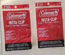 Coleman Insta-Clip #21 Mantles 2 Pack, Lot of 2 (4 Mantles) - NIP -FREE SHIPPING