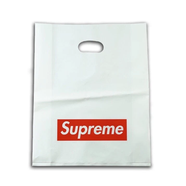 Sac fourre tout en plastique Supreme NY boîte rouge logo sac à provisions et 2 autocollants BOGO