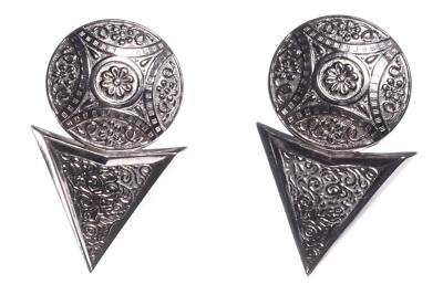 Miriam Haskell Ohrringe signiert Silber Vintage