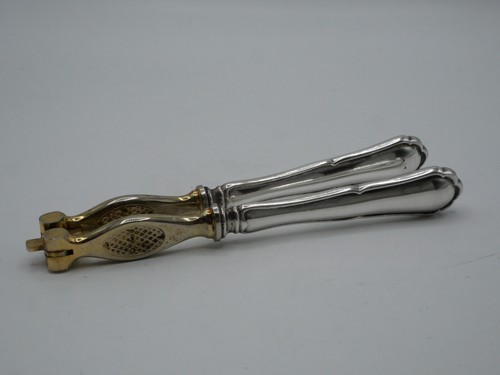 RARE CASSE-NOIX  MANCHES ARGENT MODELE FILETS CONTOURS - Picture 2 of 6