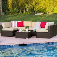 Best Choice Products 7pc Furniture Sectional Pe Wicker Rattan Sofa Set Deck Best Choice Products 7pc Furniture Sectional Pe Wicker Rattan Sofa Set Deck