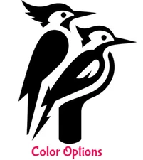 Woodpecker Pair Rendering Vinyl Decal Car Tumbler Laptop Tablet Notebook Window