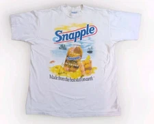 Vtg All Sport 90s Snapple Drink Iced Tea Best Stuff On Earth Promo T-Shirt XL