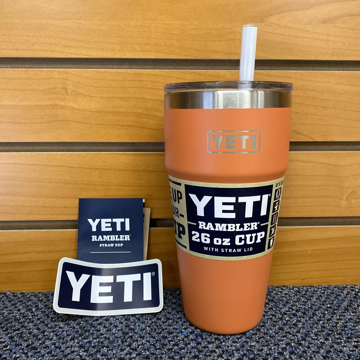 YETI 26oz Rambler Cup with Straw Lid High Dessert Clay