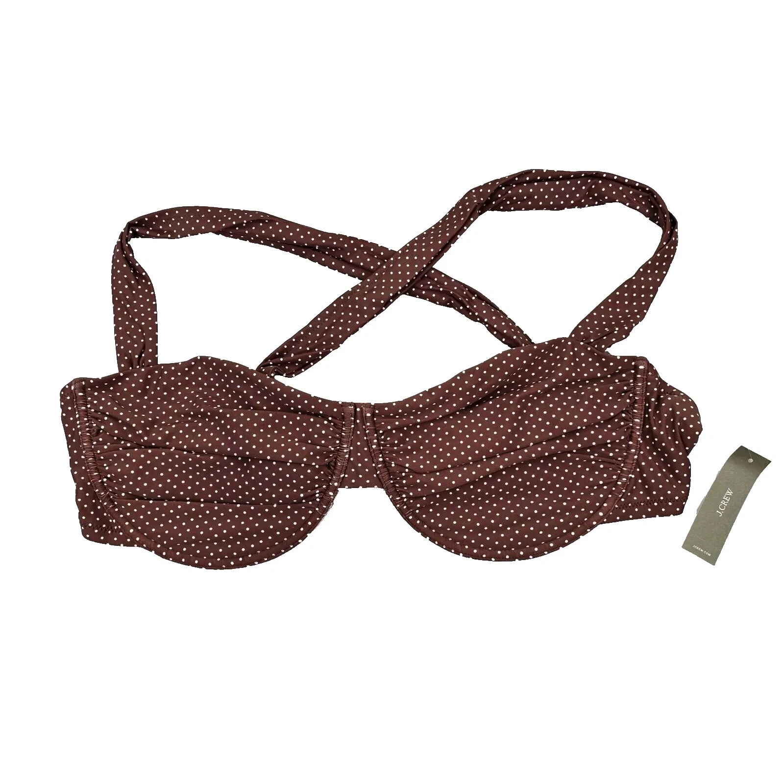 Marrom Bolinhas J.CREW moda praia para mulheres