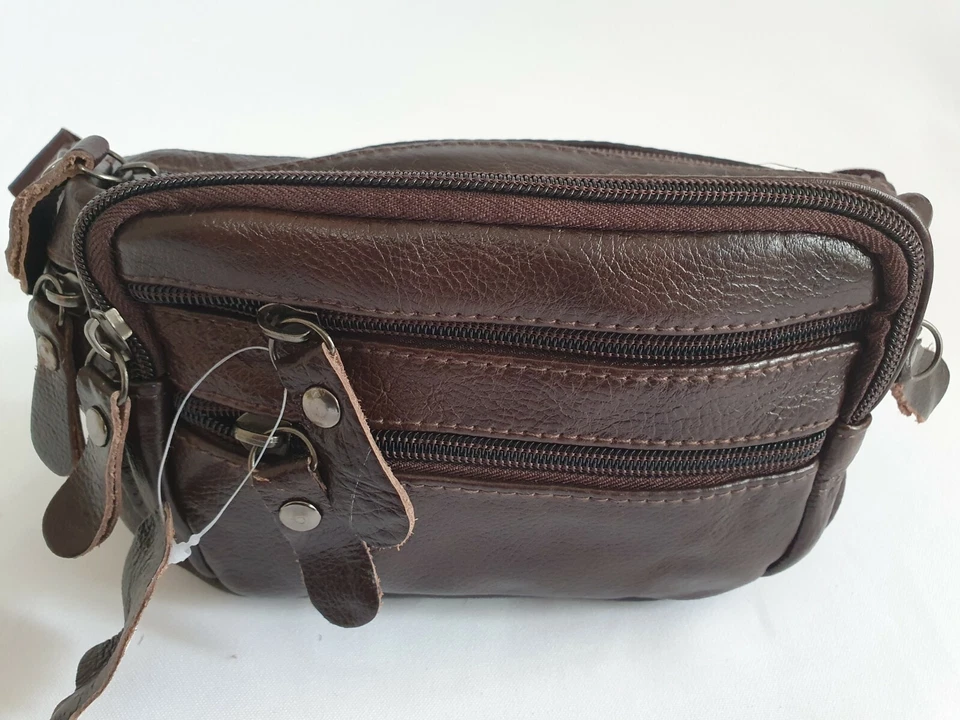 Bauchtasche echt Leder Damen Herren Tasche Gürteltasche schwarz braun Neu DHL - Bild 4 von 4