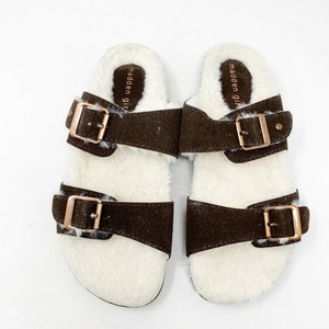 madden girl fuzzy slides