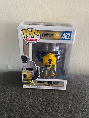 Funko Pop! Games: Fallout 76 Excavator Armor #482 Vinyl Figure Light Box Wear