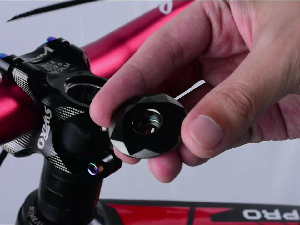 Bicycle Stem Top Cap 1-1/8" Aluminum MTB Road Bike Stem Headset Top Cover Bolt - Image 3 of 4