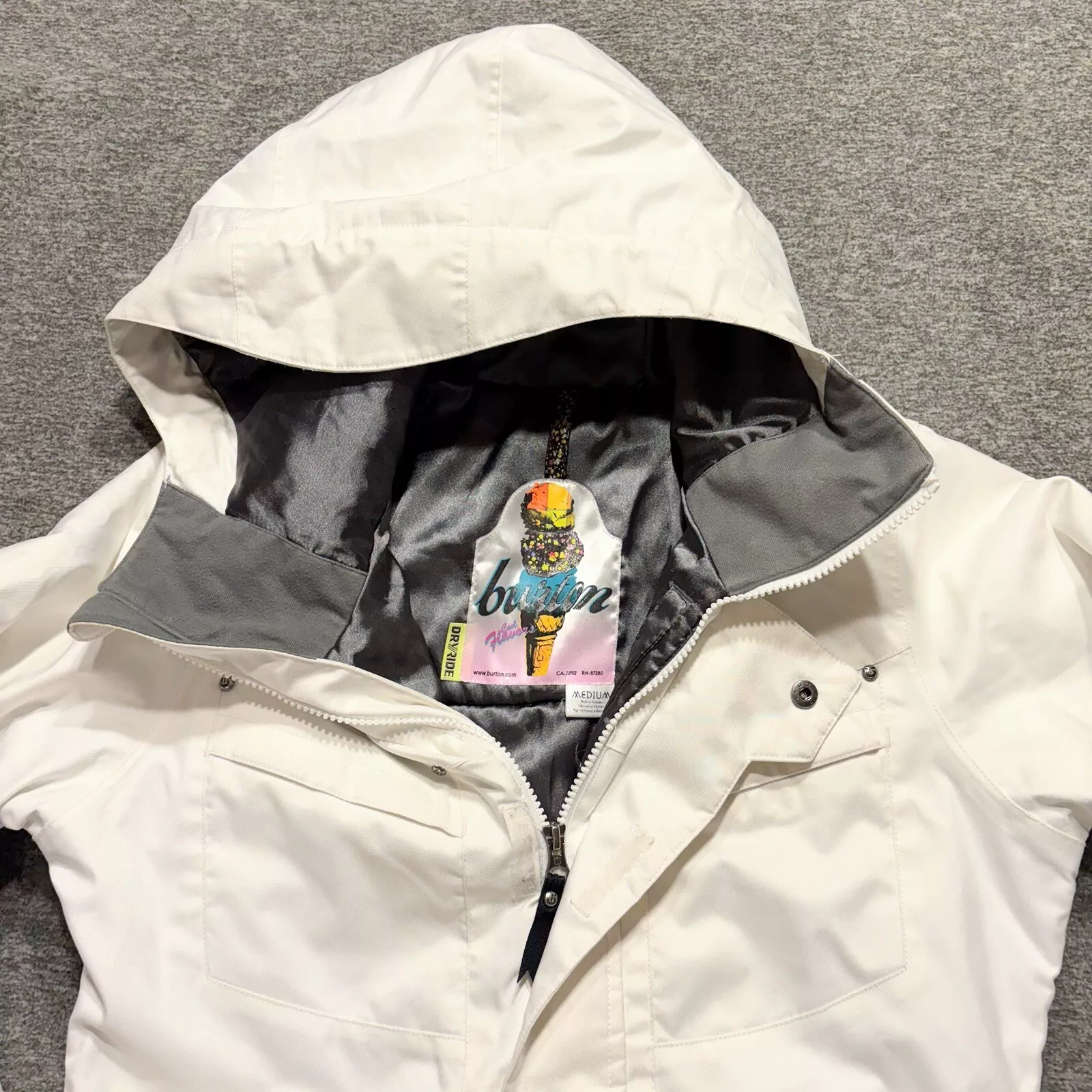burton snowboarding cool flavors dryride hooded coat jacket