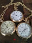 Lot of 3 Watch Elgin vintage pocket Collectible Antique Brass Pocket Watch GIFT