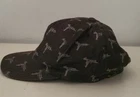 Casquette 5 panneaux jacquard suprême FW15 chapeau noir rare