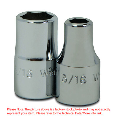 1/2'' Shallow Supertorque Socket, 6pt, 1/4''Drive, Chrome. Williams USA JHWM-616
