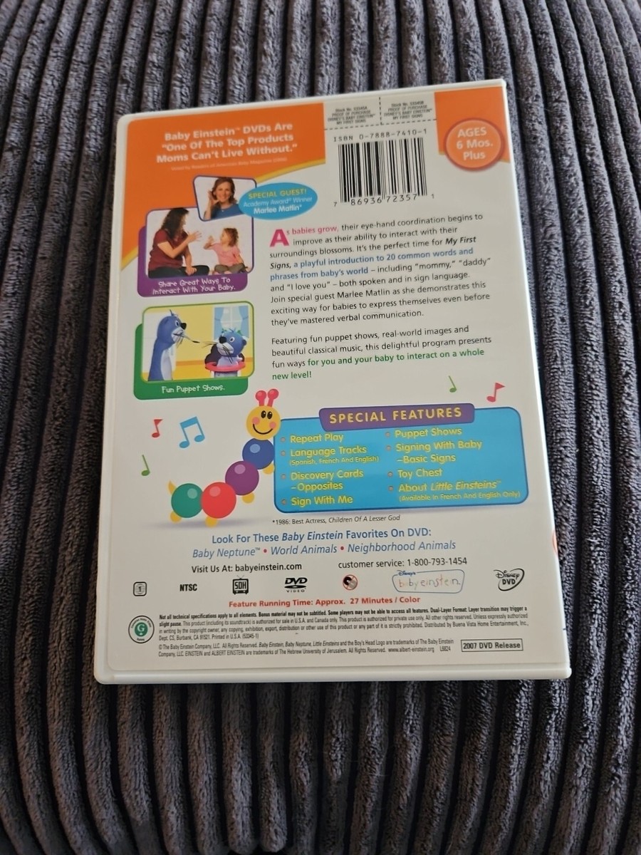 Baby Einstein: My First Signs (DVD, 2007) See and Sign with