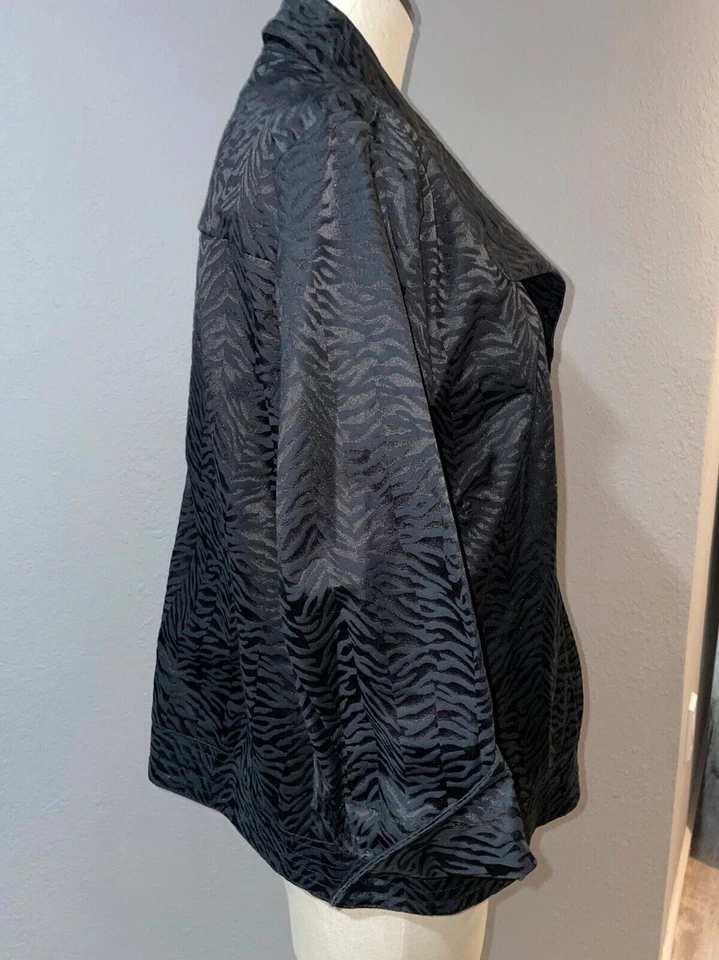 Chaqueta Blazer de Noche Erin London Para Mujer Jacquard Negra Talla XL Negra Elastizada Foto 4 de 4