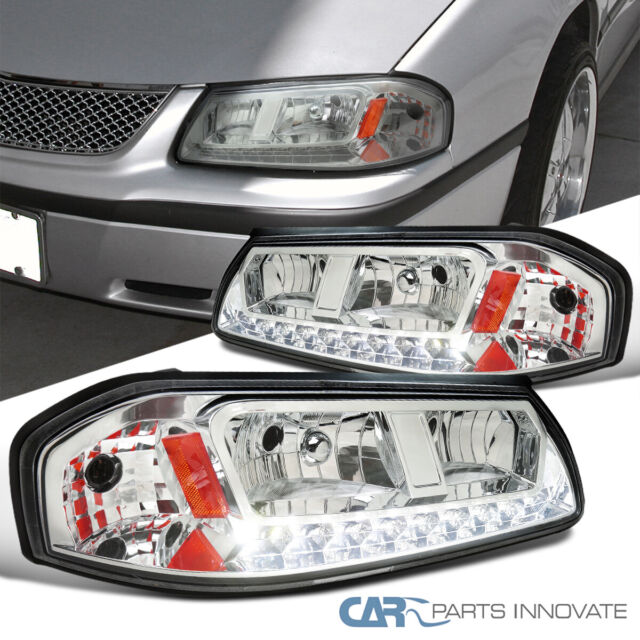Amber Corner Headlight Headlamp Lamp Chrome/Clear Fits 2000-2005 Chevy Impala 