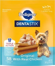 PEDIGREE DENTASTIX Toy/Small Dog Dental Treats Original Flavor Dental Bones,