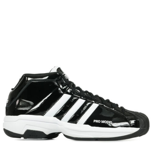 Chaussures adidas homme Pro Model 2G Basketball Noir Noire Synthétique Lacets - Zdjęcie 1 z 6