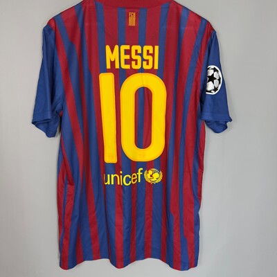 FC BARCELONA 2011 2012 HOME FOOTBALL SHIRT SOCCER JERSEY NIKE #10 MESSI SIZE L