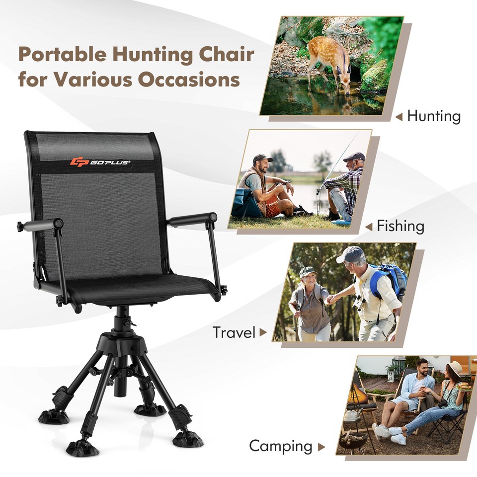 Hunting Blind Chair NEW EVER ADVANCED 360 Silent Swivel Hnting