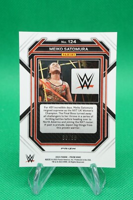 2023 Prizm WWE Base Vertical Prizms Orange SP /99 #124 Meiko