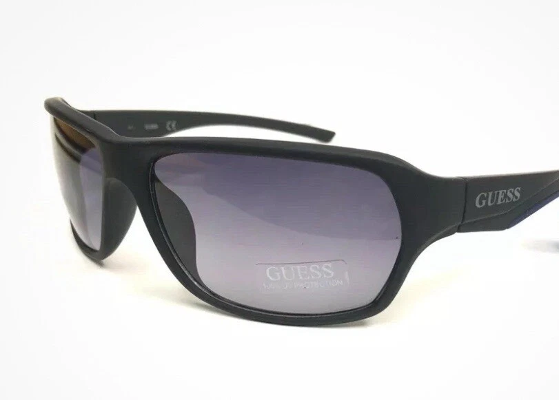 GUESS надежном солнцезащитные очки $75 черный/синий-серый объектив новый мужской  - Изображение 3 из 4