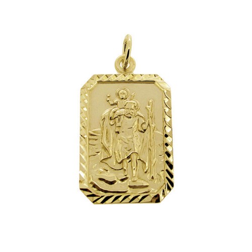 9CT GOLD PLATED RECTANGLE ST 