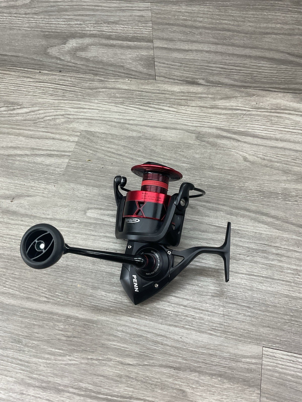 Penn Fierce IV 8000 Spinning Reel Black Red Superline Fishing READ